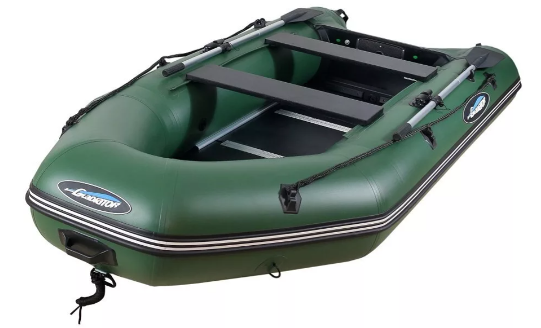 МОТОРНО-ГРЕБНАЯ ЛОДКА ПВХ GLADIATOR А 340 ТК С ФАНЕРНЫМ ПОЛОМ в Костроме