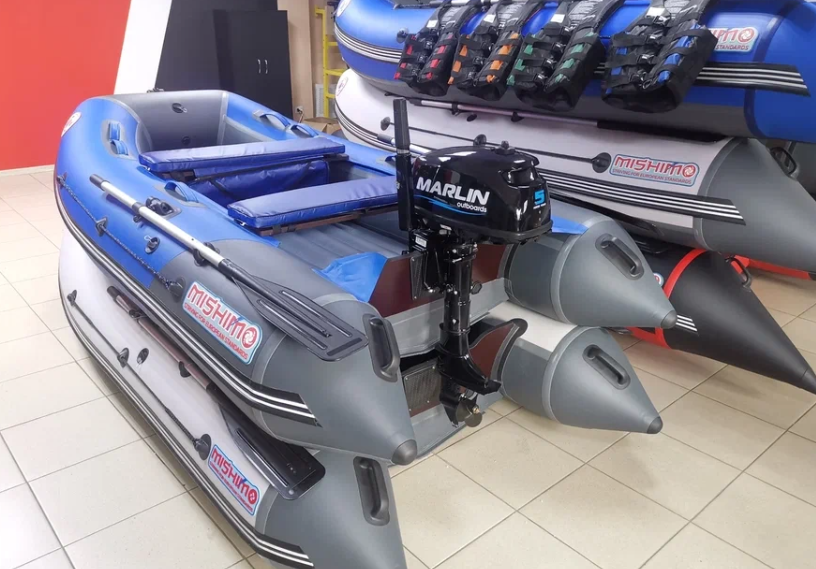 КОМПЛЕКТ ЛОДКА MISHIMO LITE 315 + МОТОР 5л.с в Костроме