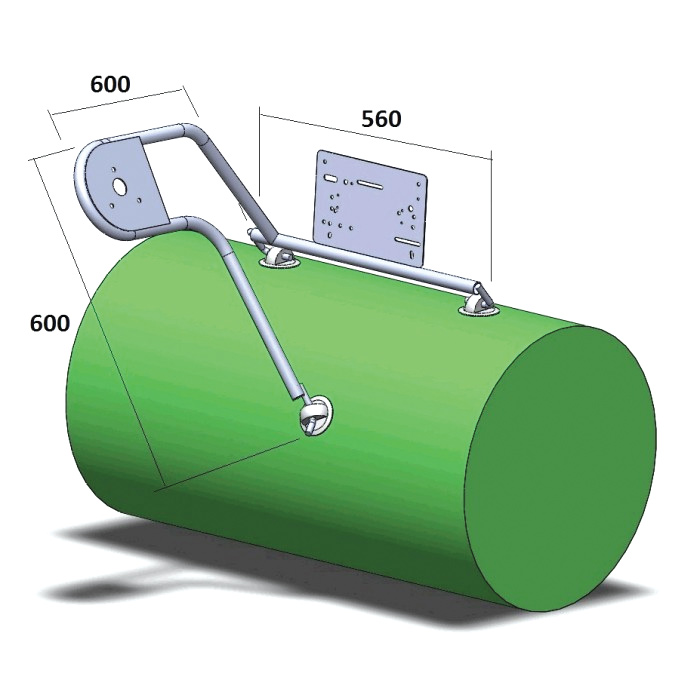 Стойка рулевая с креплением на баллон надувной лодки 25мм в Костроме