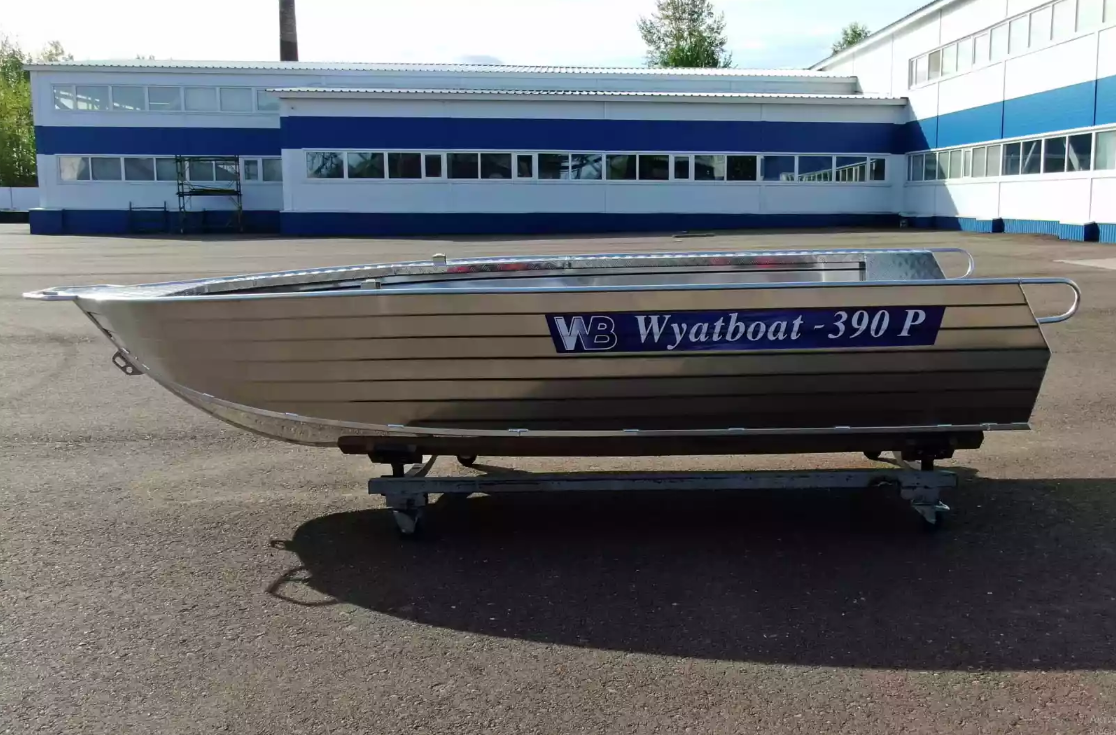 Алюминиевая лодка Wyatboat-390РМ увеличенный борт в Костроме