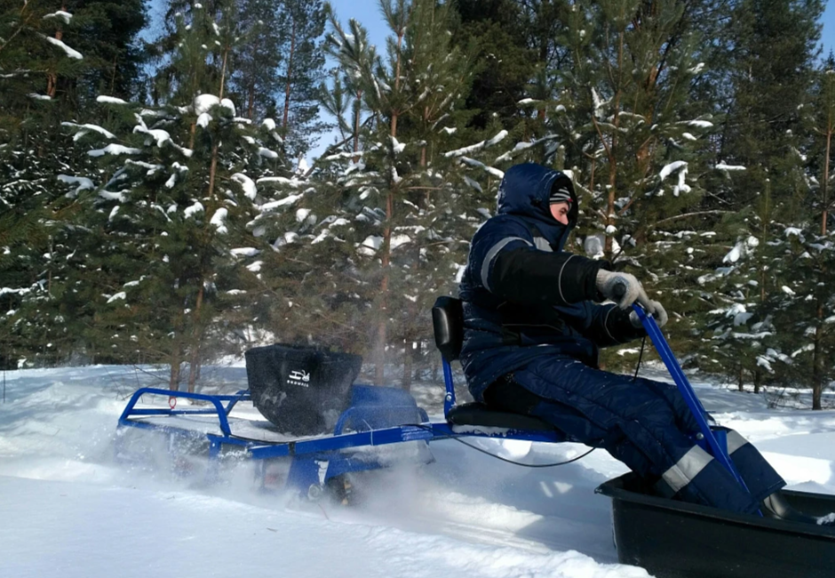 Мотобуксировщик толкач Альбатрос-XL8 с модулем. С фарой, тележки в Костроме