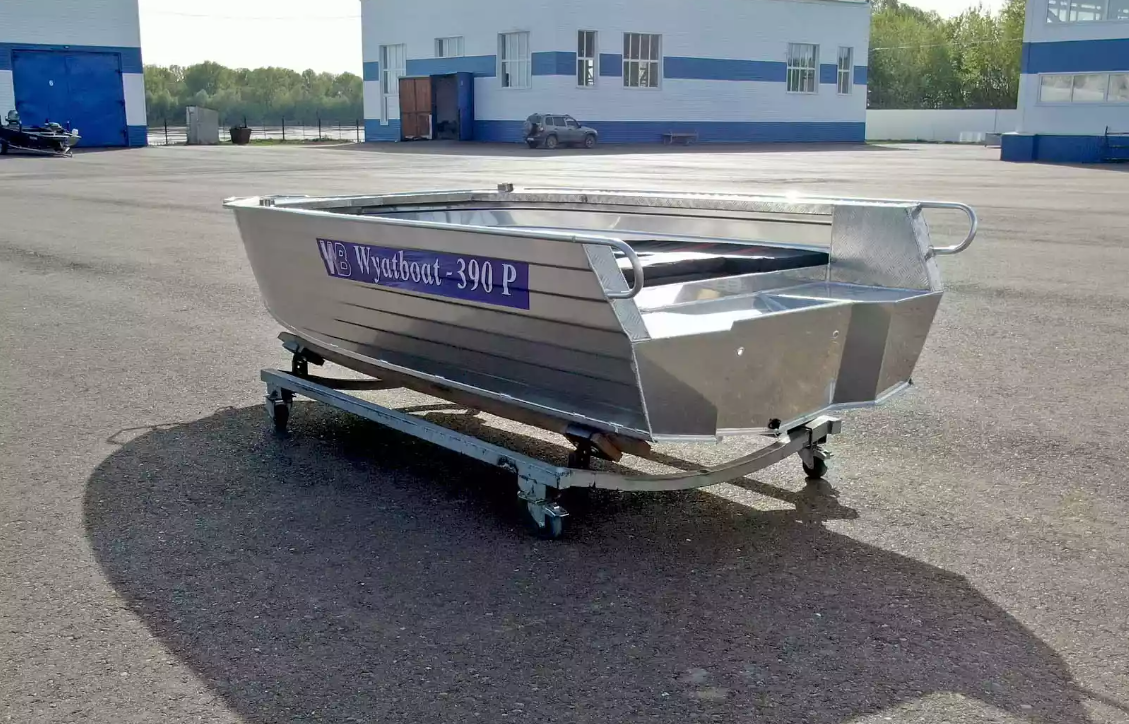 Алюминиевая лодка Wyatboat-390РМ увеличенный борт в Костроме