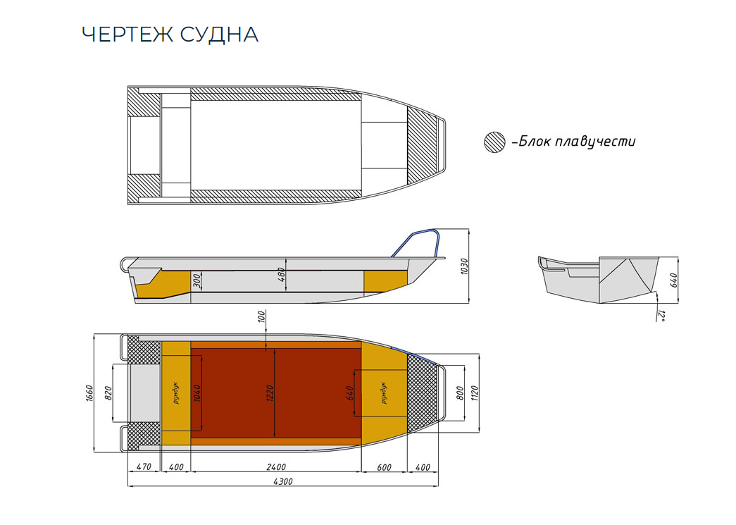 Алюминиевая лодка  Wyatboat-430 Master в Костроме