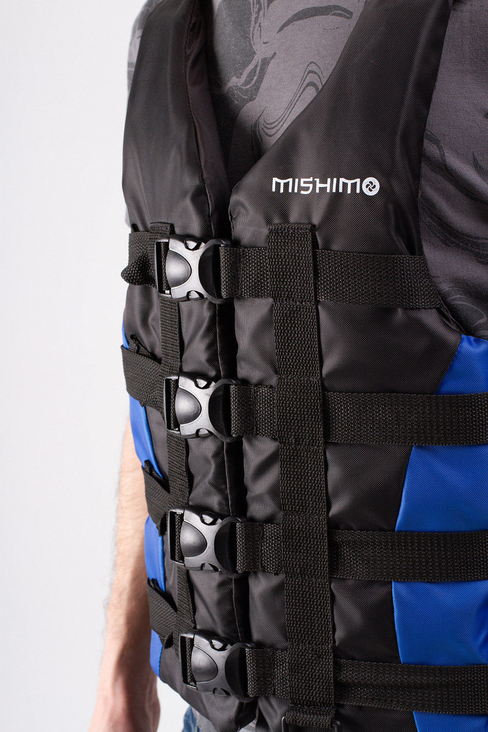 Жилет спасательный MISHIMO PRO Премиум качества Черно-синий в Костроме