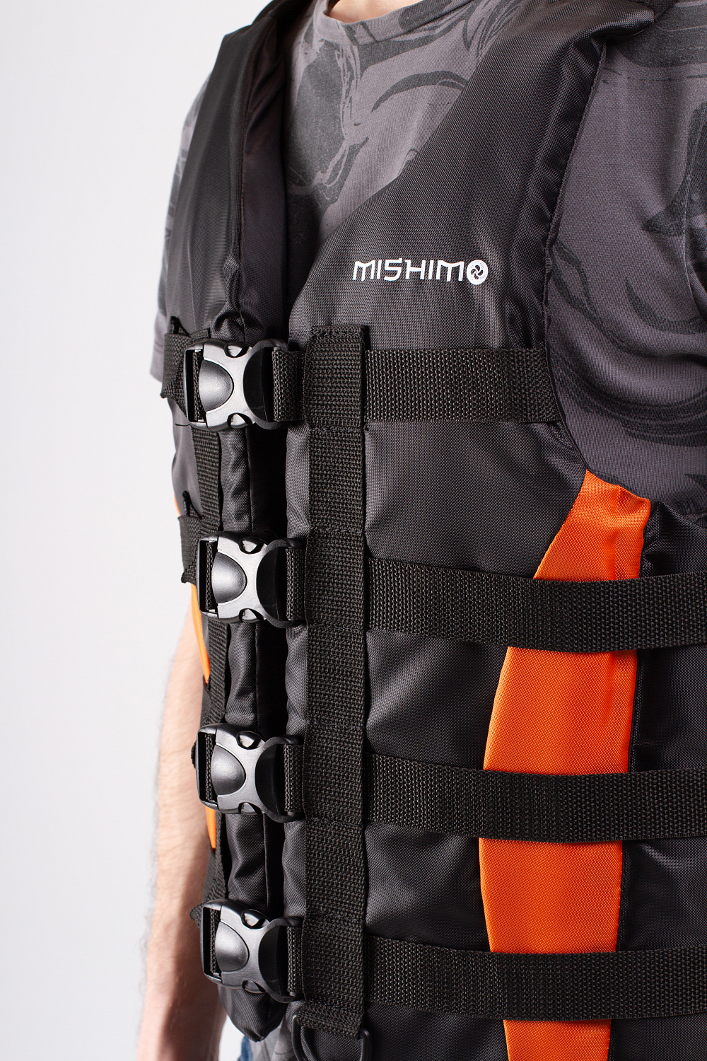 Жилет спасательный MISHIMO PRO Премиум качества Черно-оранжевый в Костроме